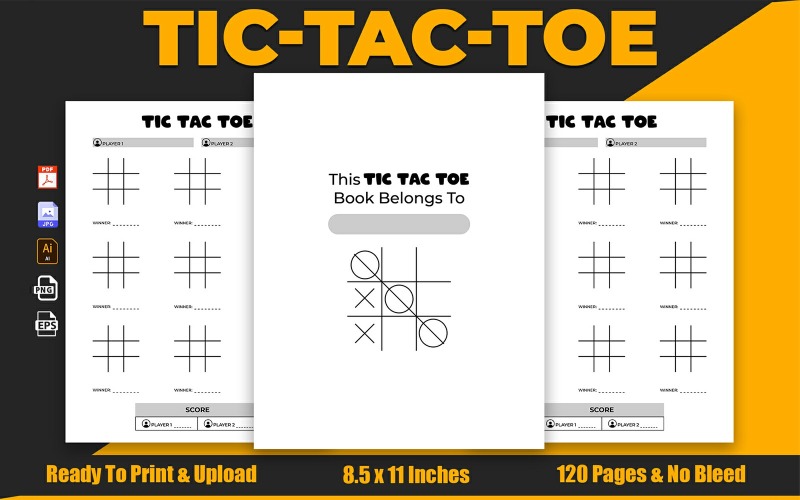 Tic Tac Toe Low Content KDP Interior Design Planner