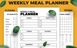Weekly Meal Planner KDP Interior Design