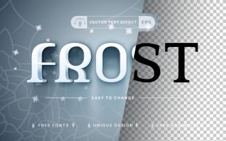 White Frost - Editable Text Effect, Font Style