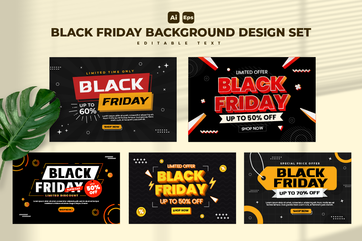 Black Friday Sale Background Design Template