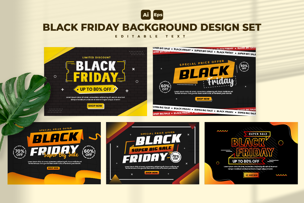 Black Friday Sale Background Design Template V2