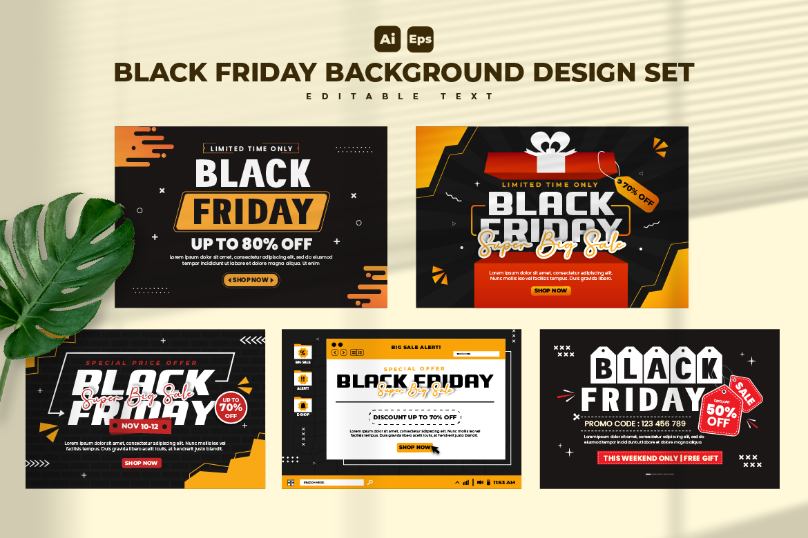 Black Friday Background Design Template V4