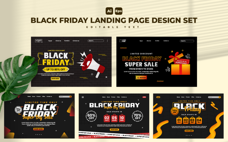 Black Friday Landing Page Design V2 Background