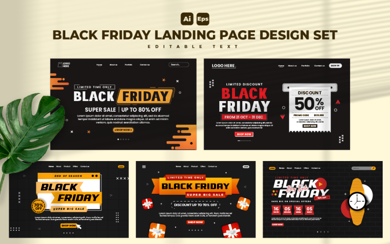 Black Friday Landing Page Design V4 Background