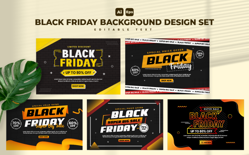 Black Friday Sale Background Design Template V2