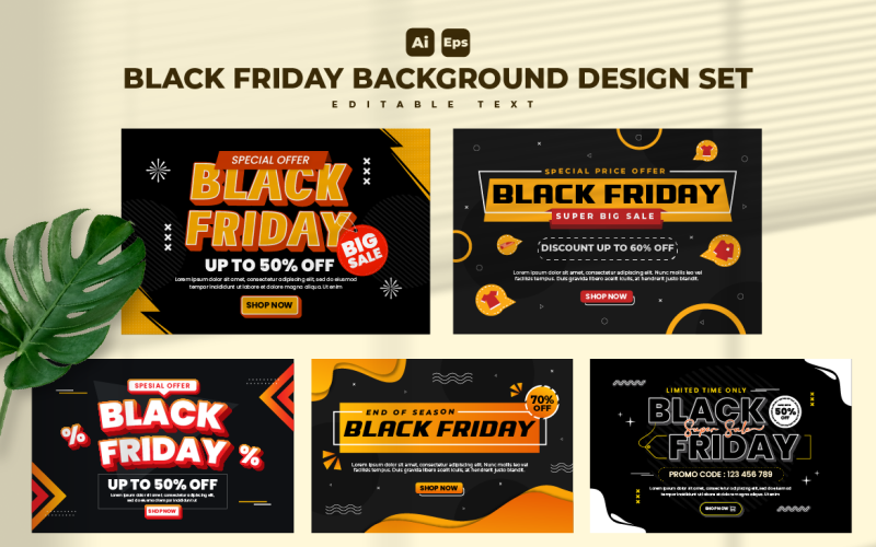 Black Friday Sale Background Design Template V3