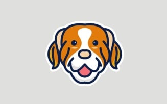 Cute Dog Head Logo, Pet Shop Logo Design Inspiration Vector