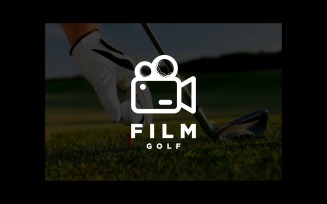 Film Camera Video Ball Golf Club Logo