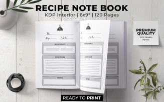 Food Recipe Notebook KDP Interior