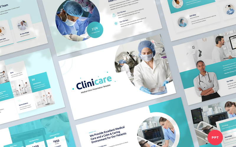 Medical Clinic PowerPoint Presentation Template PowerPoint Template