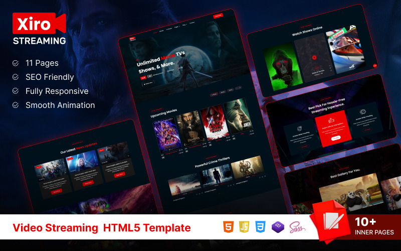 XiroStreaming - Video Streaming Html5 Template Website Template