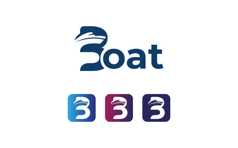 boat logo design and app icon design Logo Template
