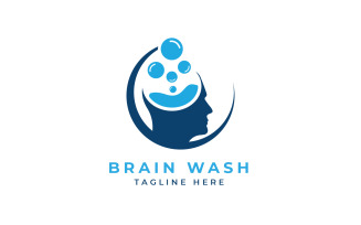 brain wash logo design template