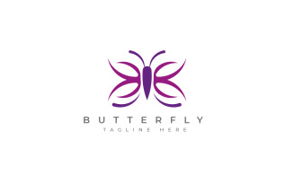 butterfly logo design modern and flat design