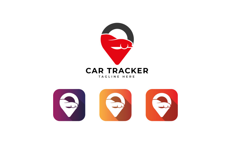 car navigation or car tracker logo design template car navigation Logo Template