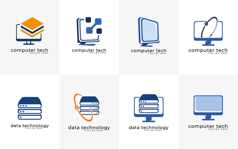 Computer & data technology logo collections Logo Template