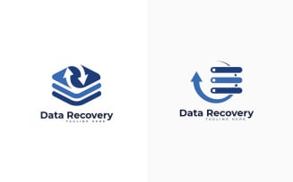 Data Recovery logo design template