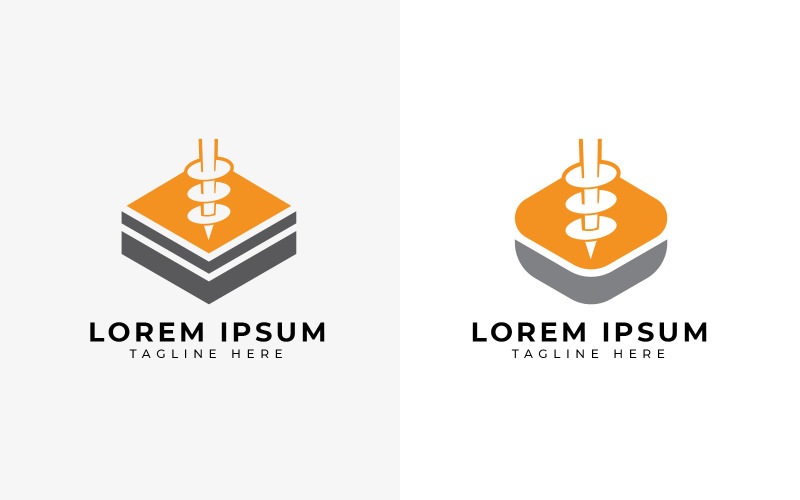 Drill engineering logo design template Logo Template