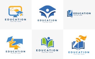 Education logo design collection template