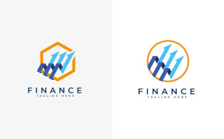 Finance marketing logo design template