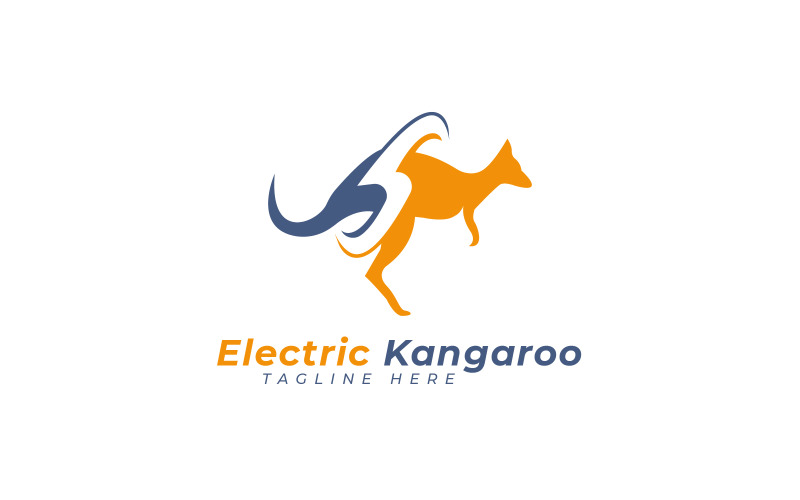 Kangaroo electric logo design template Logo Template