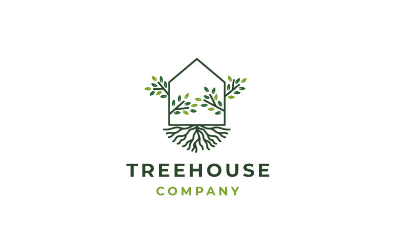 Tree And House Logo Design Inspiration Logo Template