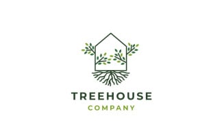 Tree And House Logo Design Inspiration