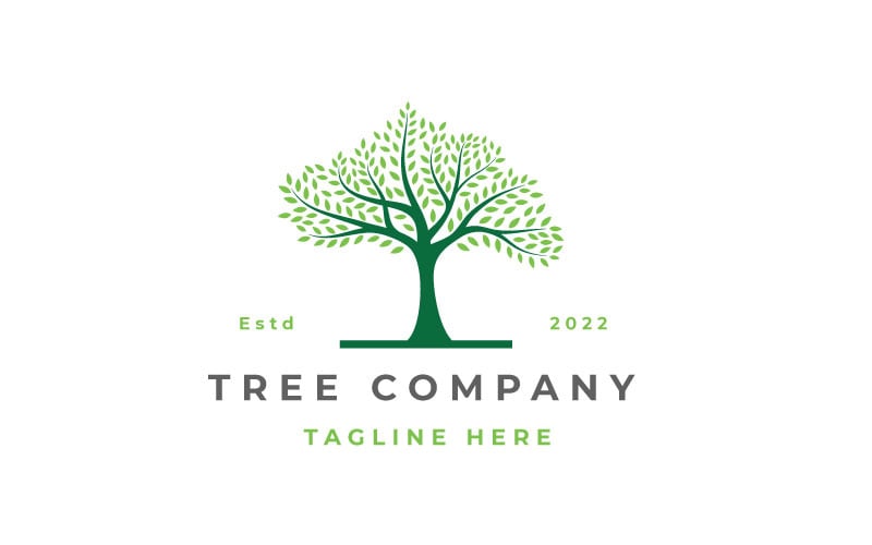Vibrant Tree Logo Design, Tree Logo Design Vector Template Logo Template