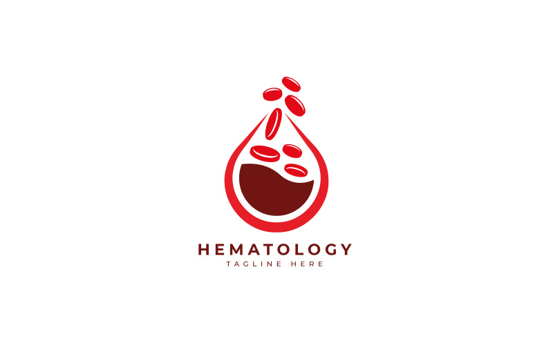 Hematology blood logo design template Logo Template