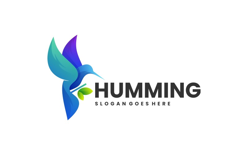 Hummingbird Gradient Logo Style 1 Logo Template