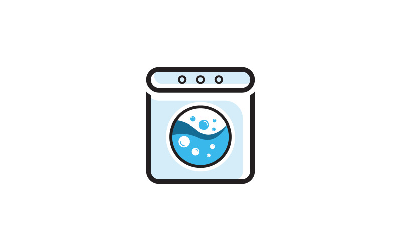 Laundry washing machine logo template free Logo Template