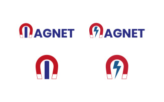 Magnet logo design template for electric company