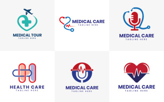 Medical logo design collection