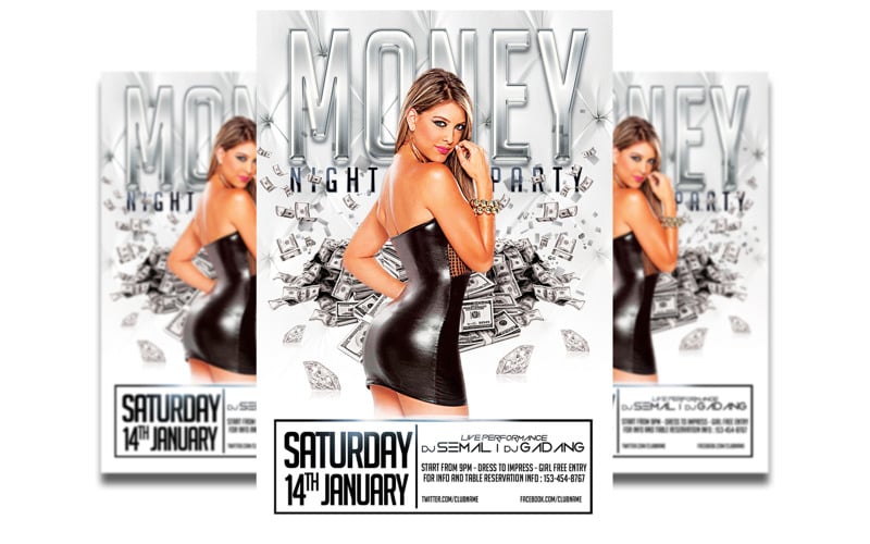 Money Party Flyer template #4 Corporate Identity