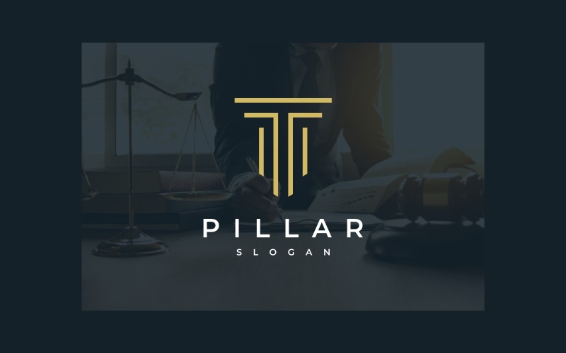 Pillar Column Law Firm Logo Logo Template