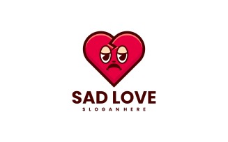 Sad Love Simple Logo Style