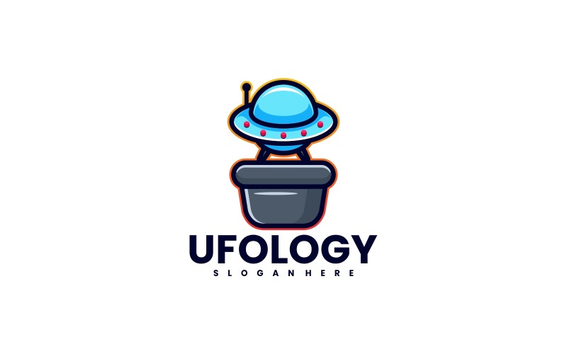 Ufology Simple Mascot Logo Logo Template