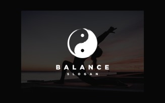 Yin Yang Meditation Spiritual Balance Logo
