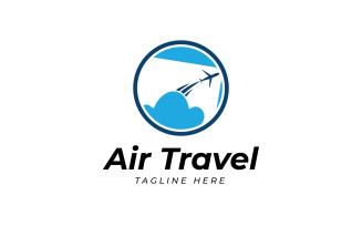 Air travel logo design template