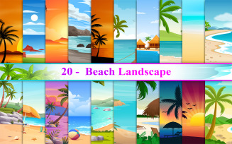 Beach Landscape, Beach Background, Beach Landscape Background