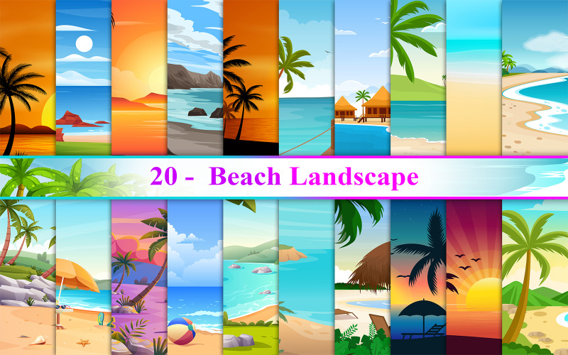 Beach Landscape, Beach Background, Beach Landscape Background