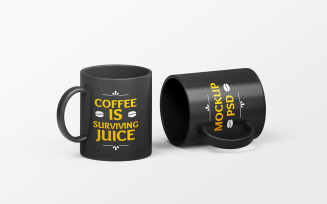 Coffee Mug Mockup PSD Template Vol 06