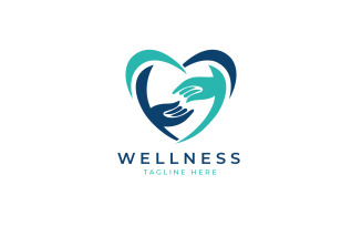 heart and hand logo for wellness care