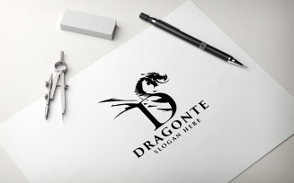 Professional Dragonte Letter D Logo