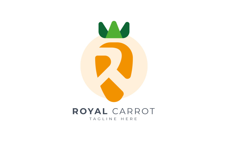 royal carrot logo design template Logo Template