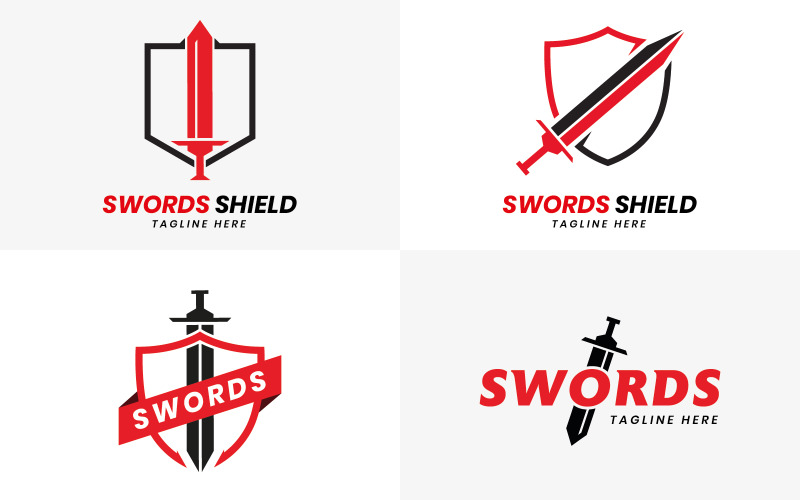 swords logo design collection template Logo Template