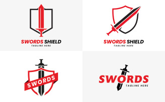 swords logo design collection template