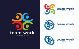team work logo collection templates