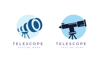 telescope logo design collection template