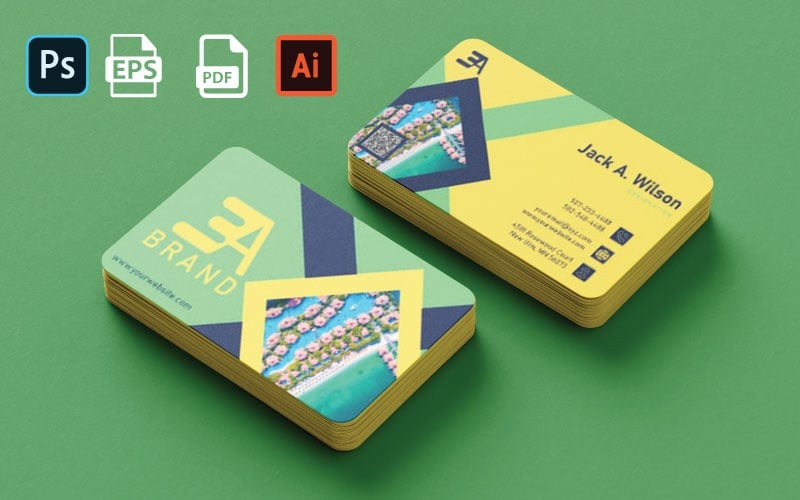 Travelling Business Card Template - Business Card Corporate Identity